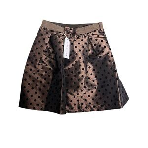 New Girls Amelia Milano Brown Polka Dot‎ Skirt